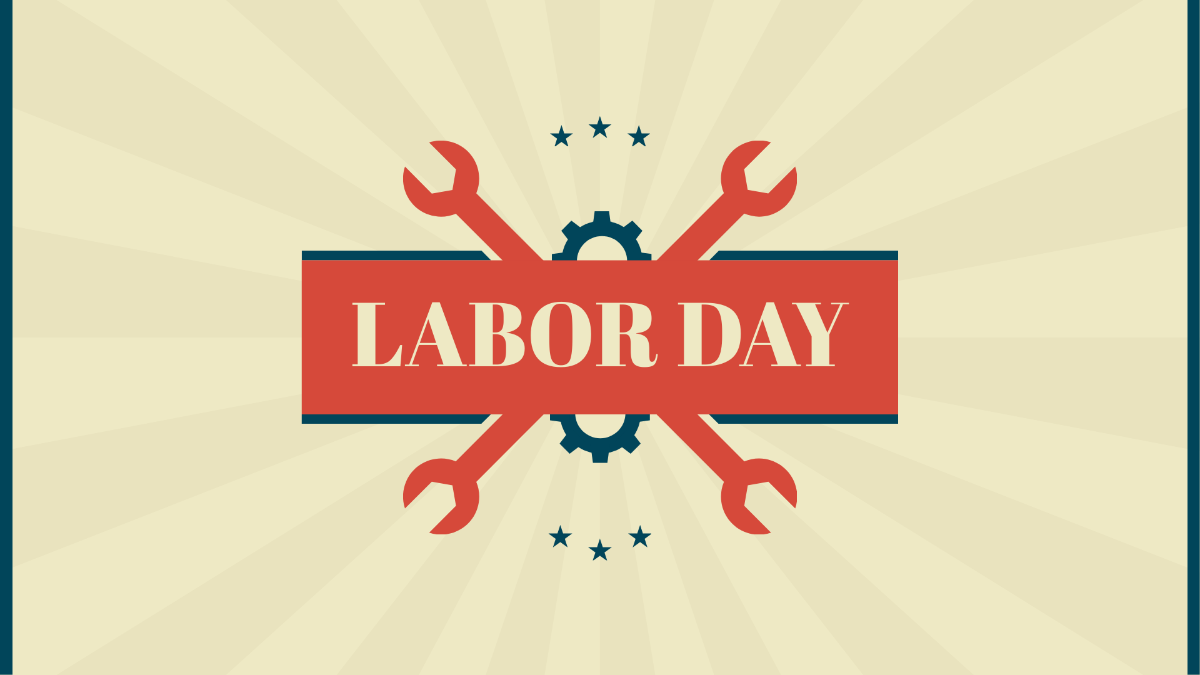 Retro Labor Day Background Template