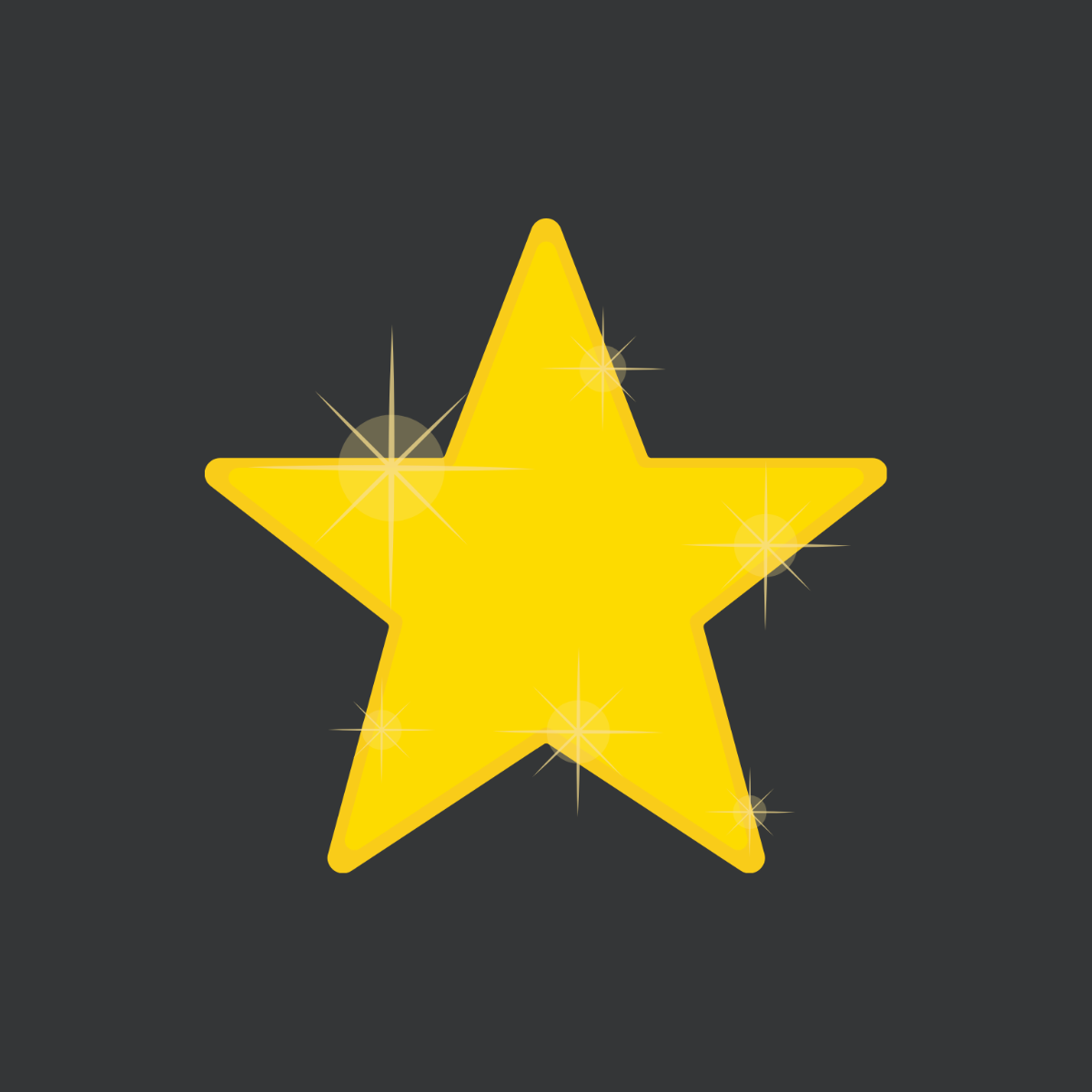 Free Shining Gold Star Vector Template