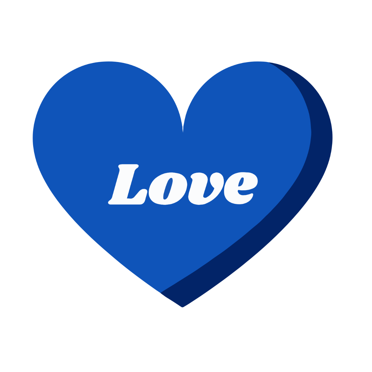 Free Blue Heart Clipart Template