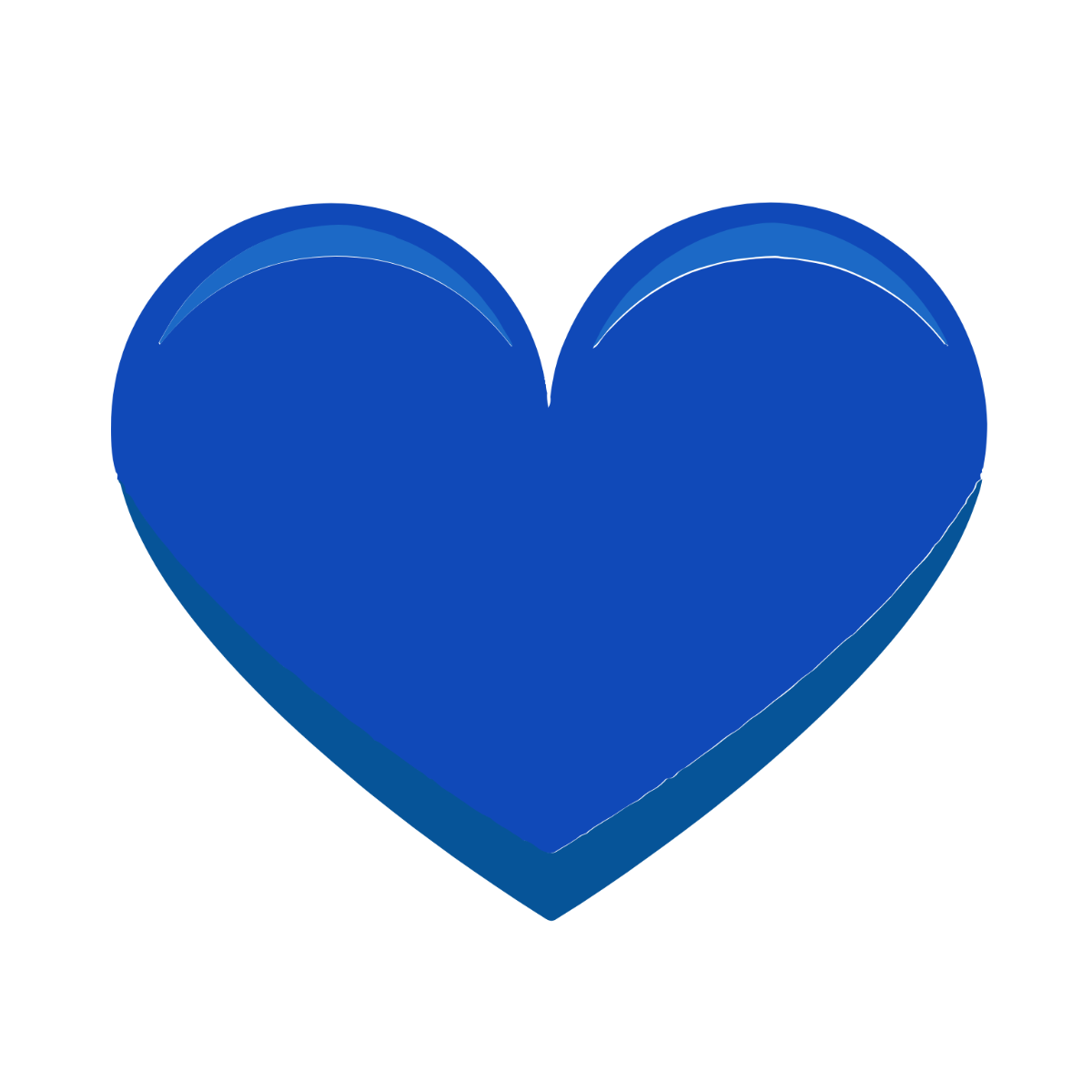 Free Royal Blue Heart Clipart Template
