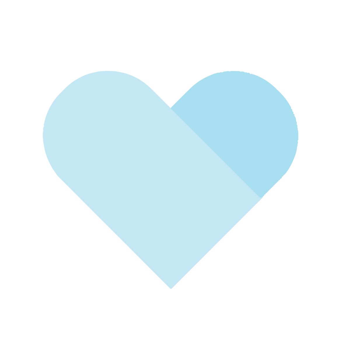 Baby Blue Heart Clipart Template