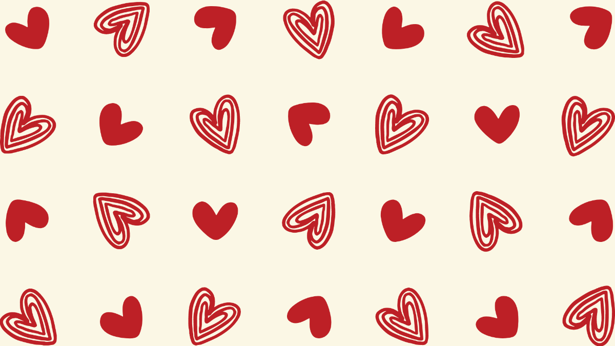 Red Heart Background Template