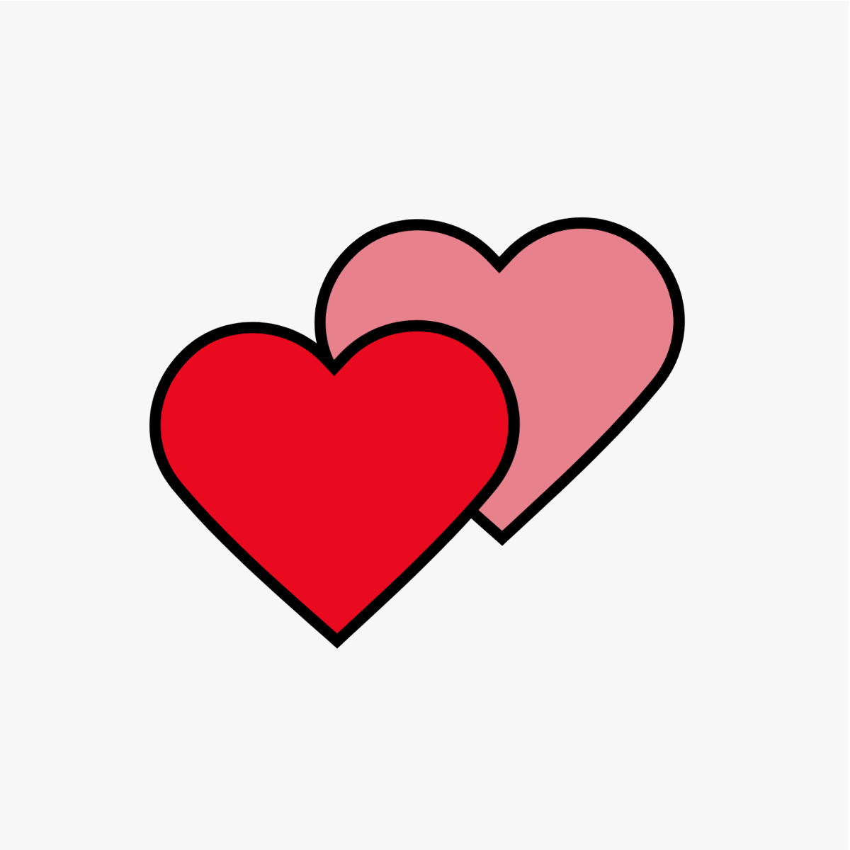 Free Double Heart Clipart Template