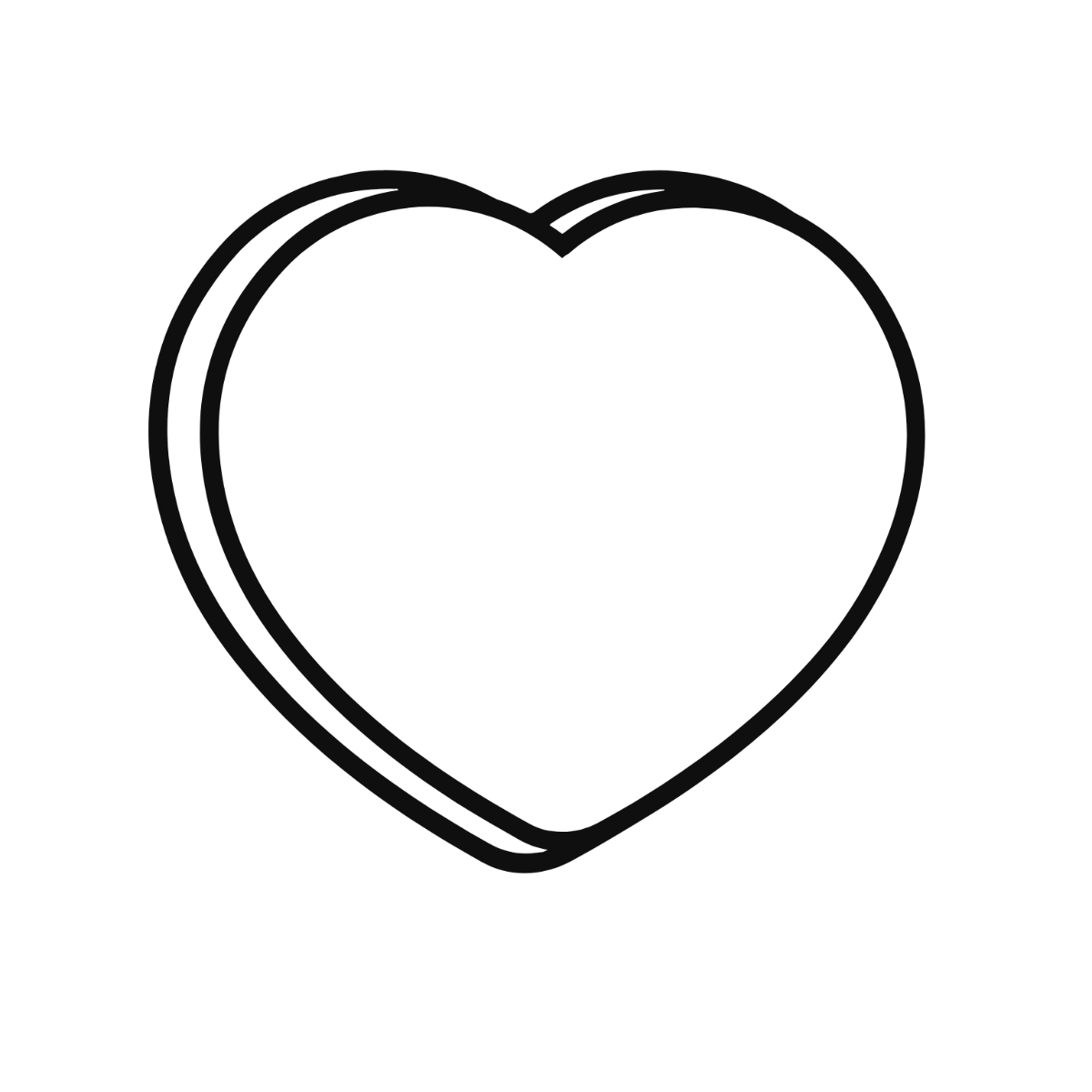 Free Black And White Candy Heart Clipart Template