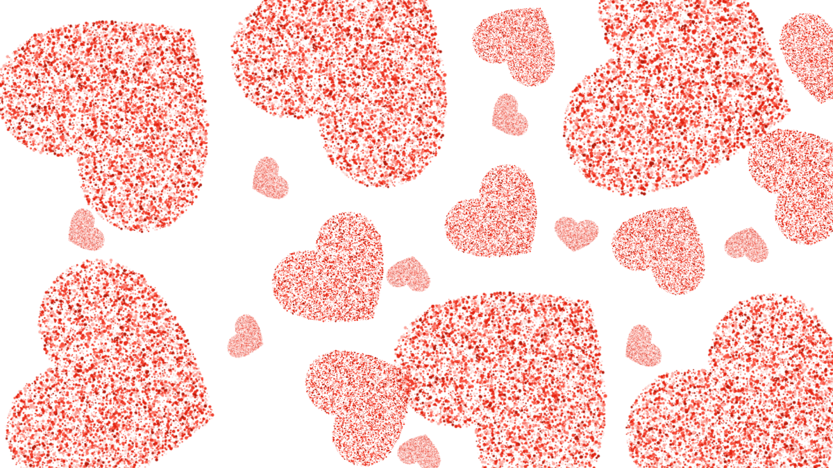 Red Glitter Heart Background Template