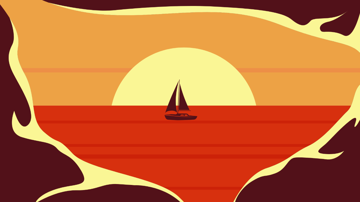 Sunset Ocean Background Template