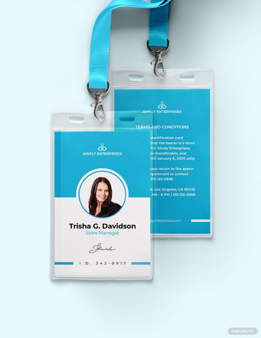 Store ID Card Template