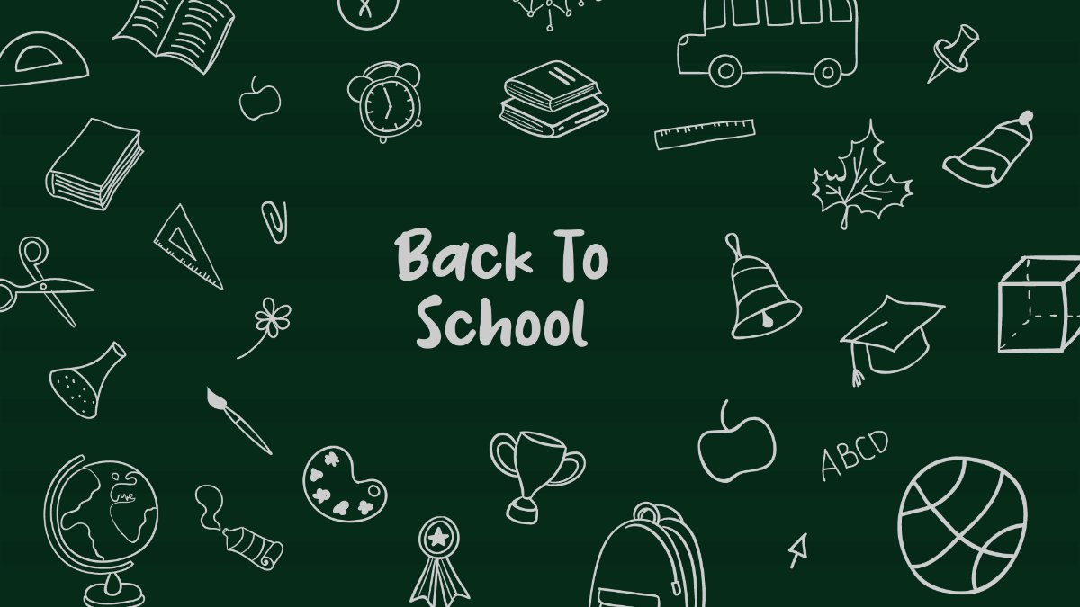 Doodle Back To School Background Template