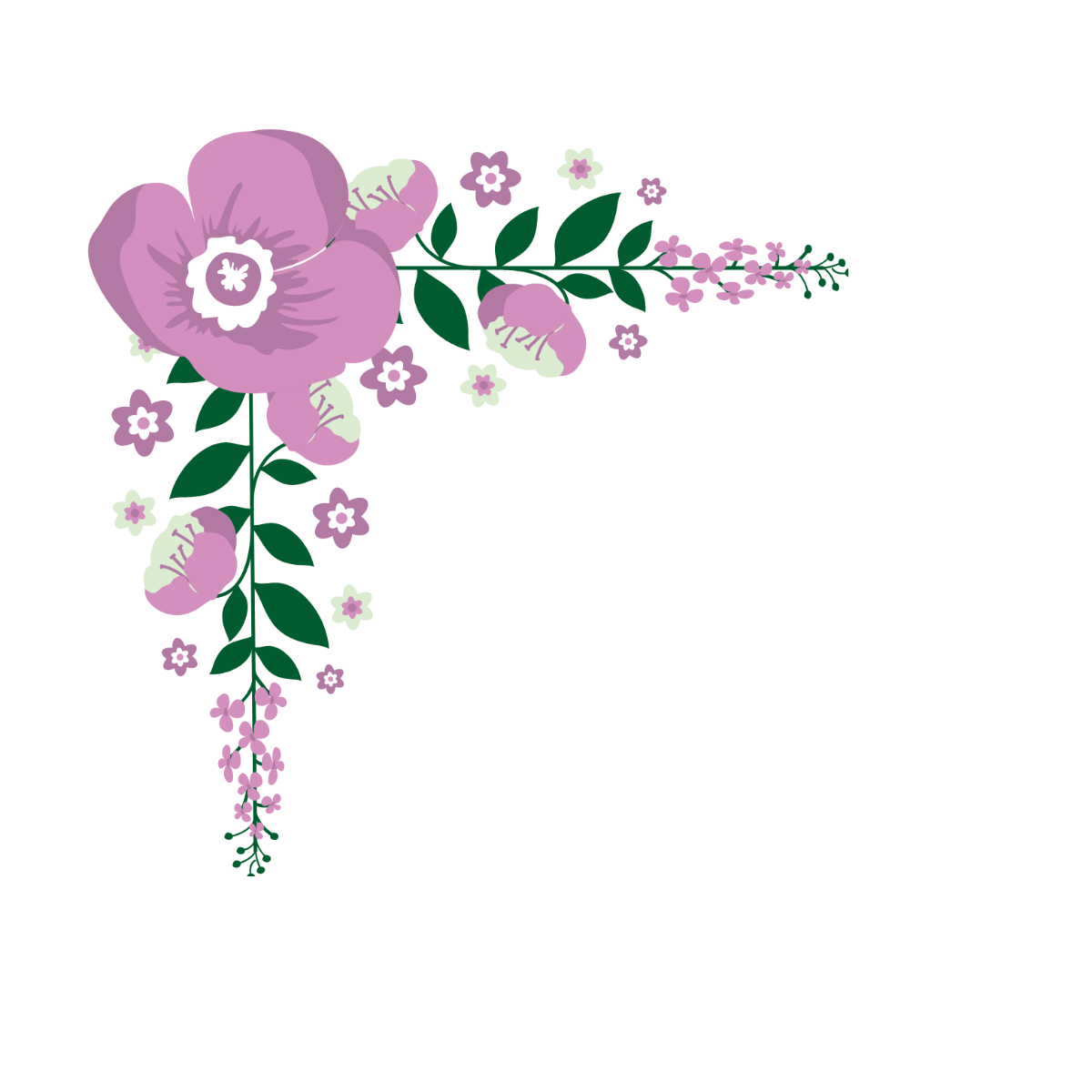 Free Floral Corner Vector Template