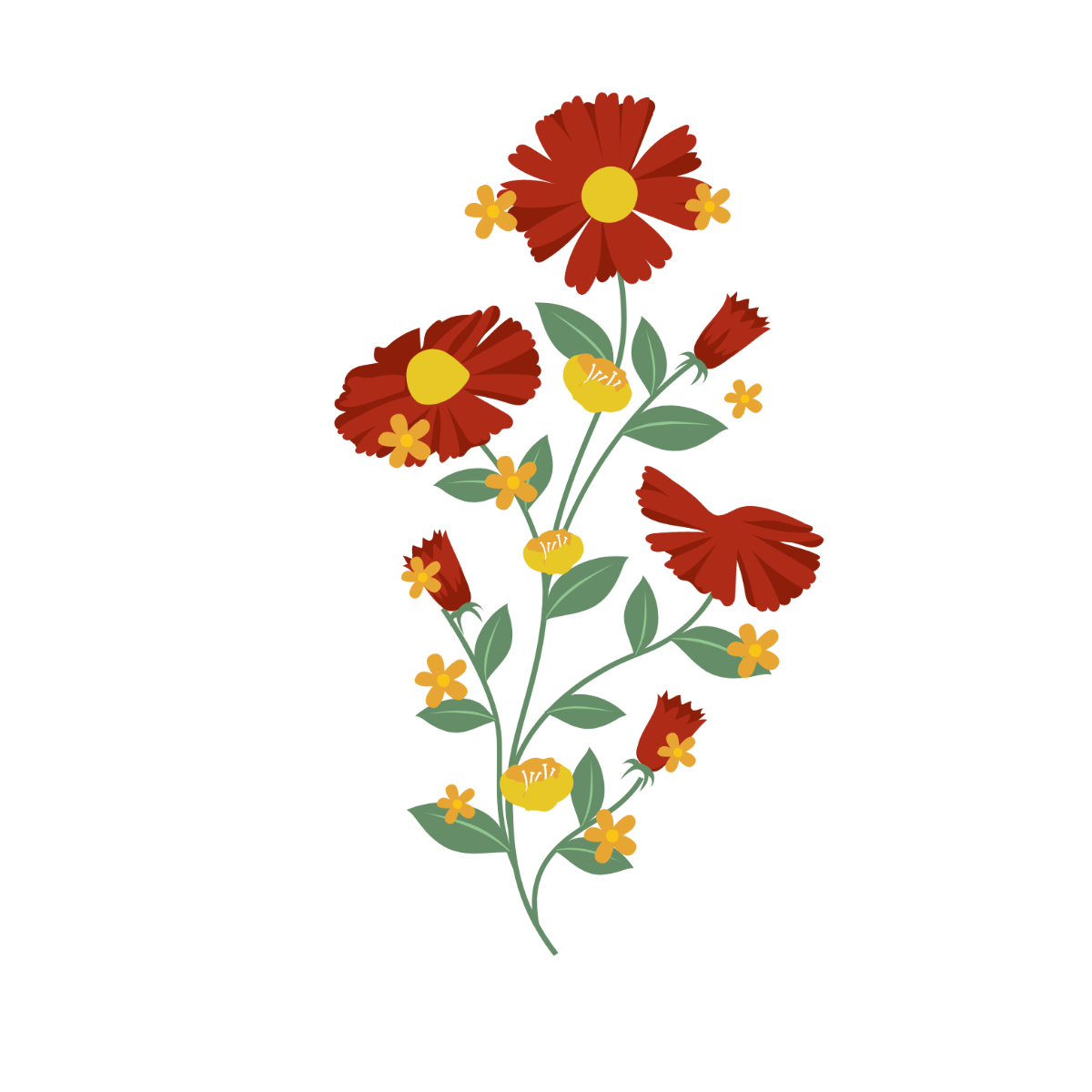 Free Floral Art Vector Template