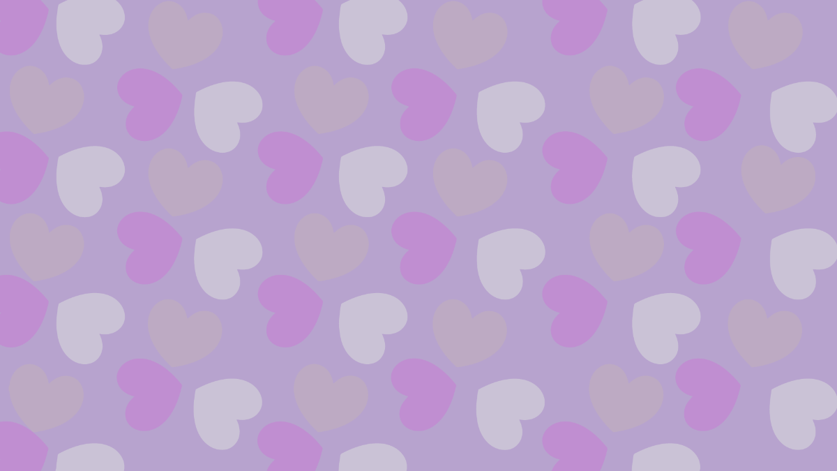 Pastel Purple Heart Background Template
