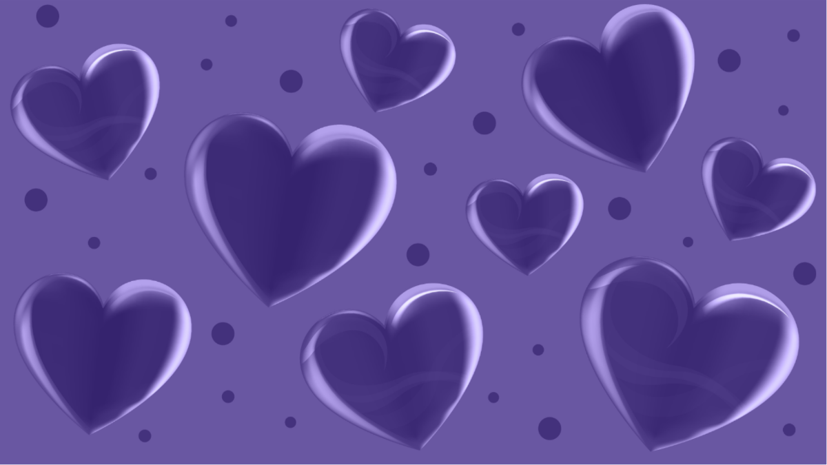 Purple Heart Background Template