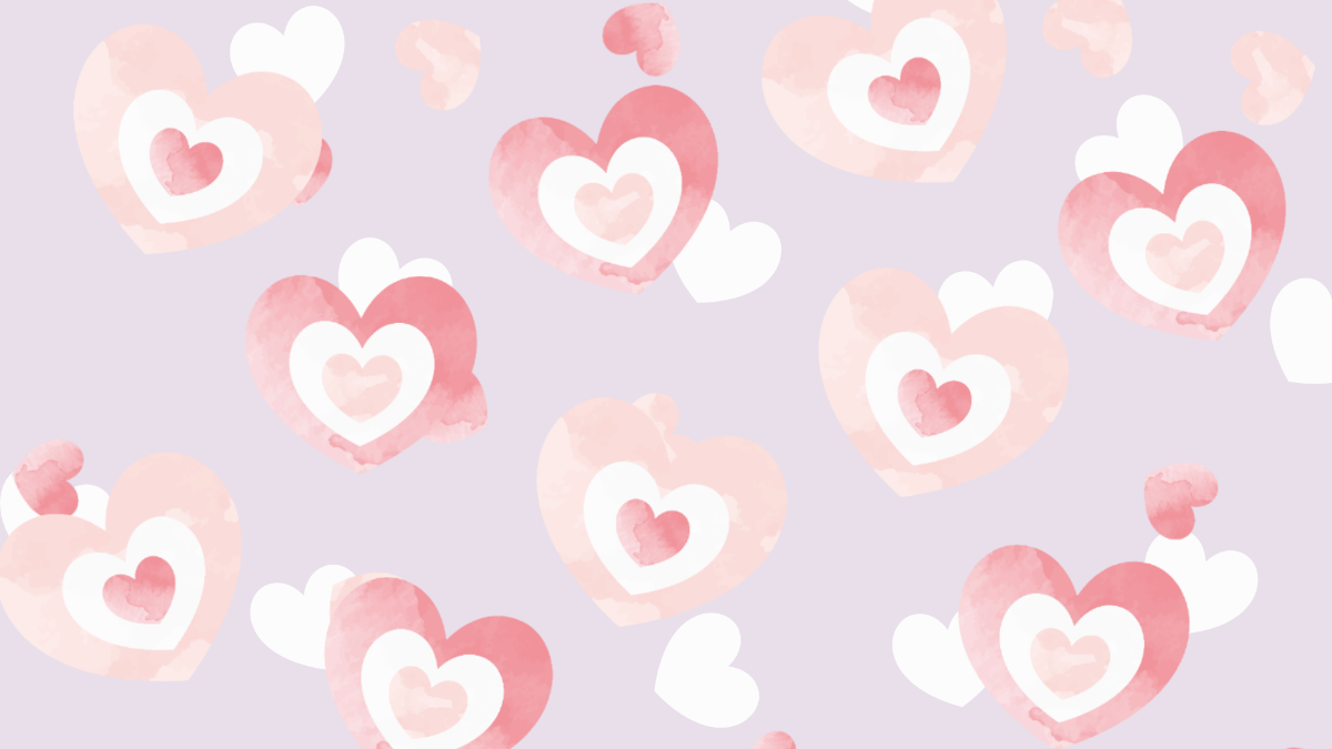 Pink And White Heart Background Template