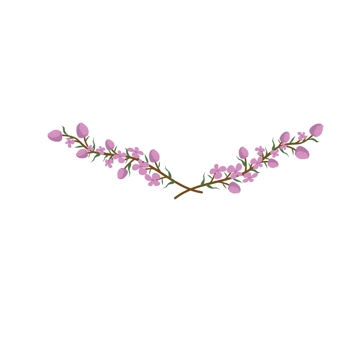Floral Branch Vector Template
