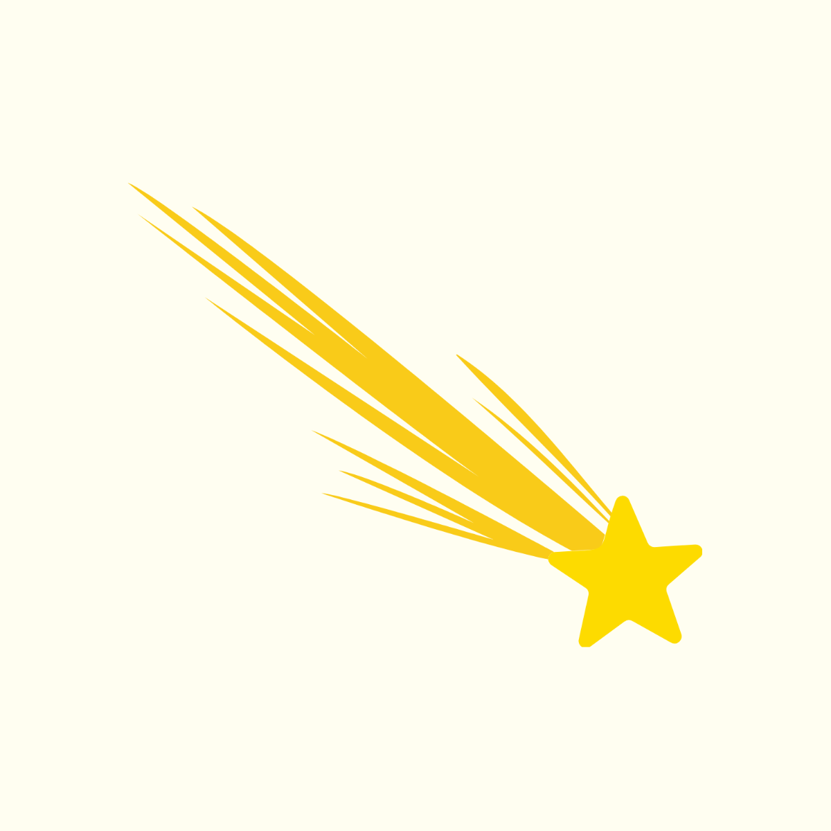 Falling Gold Star Vector