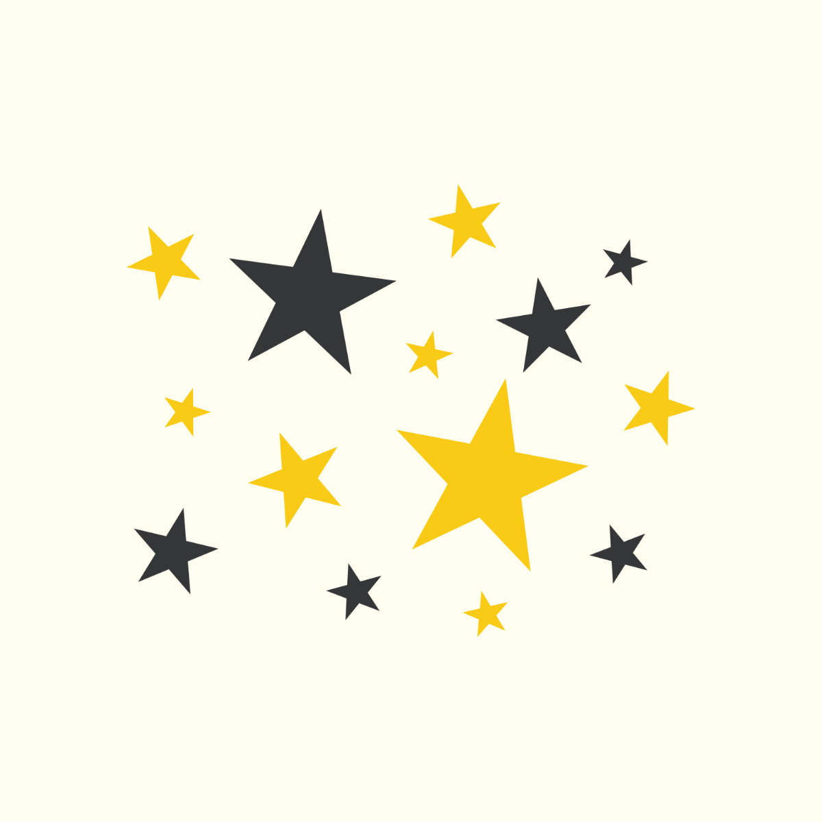 Free Black and Gold Star Vector Template