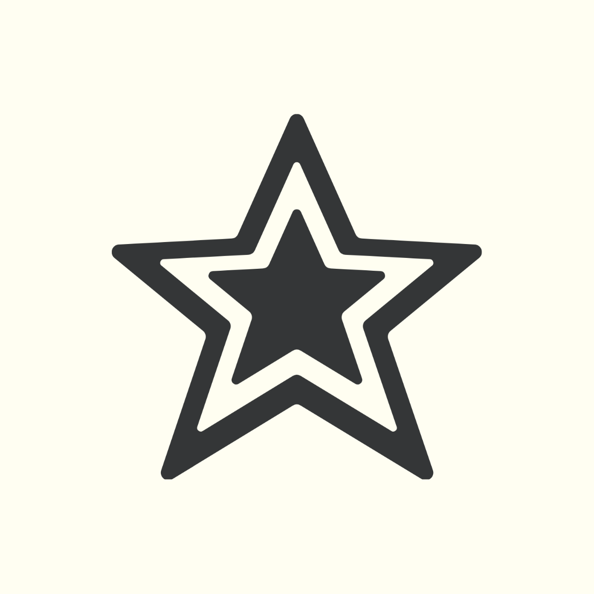 Black and White Star Vector Template