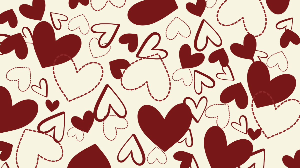 Dark Red Heart Background Template
