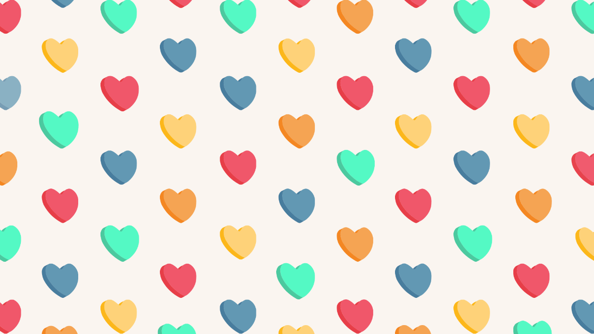 Blank Candy Heart Background Template