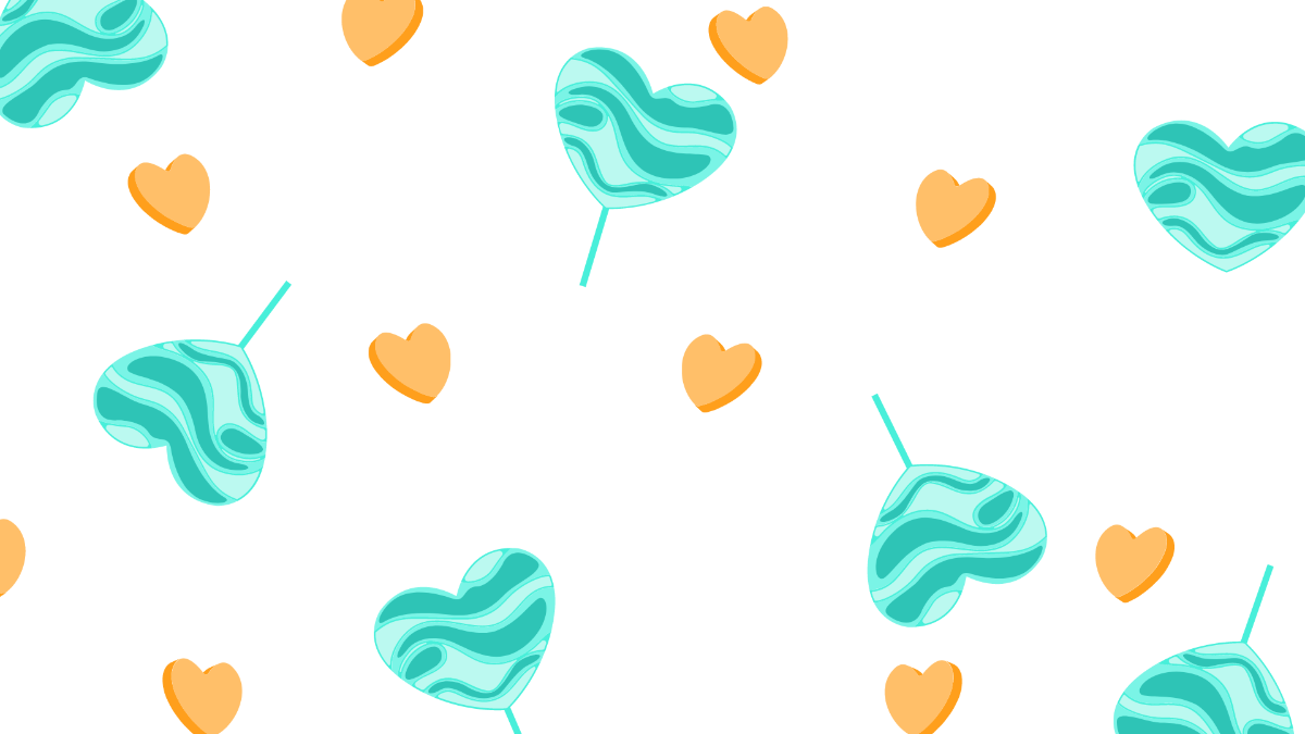 Desktop Candy Heart Background Template