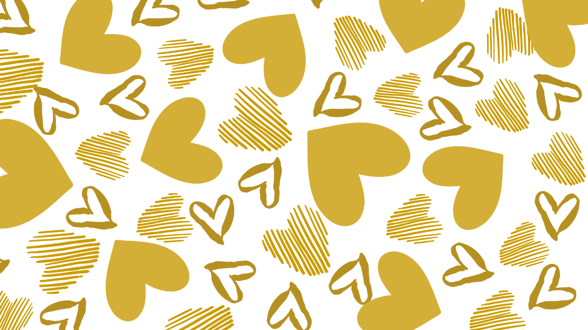 Gold Heart Background Template