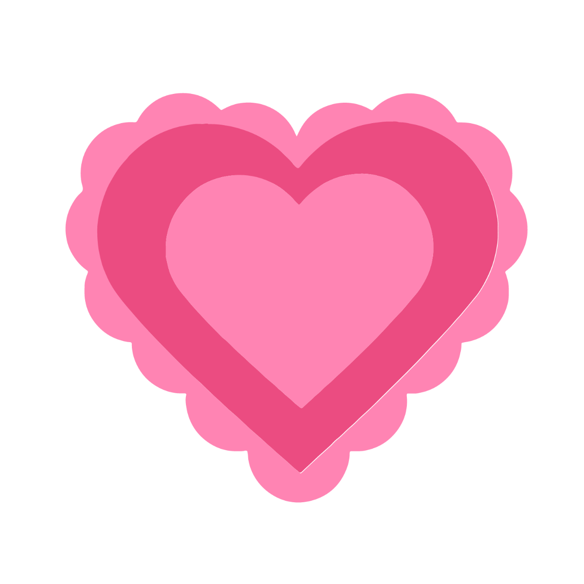 Pink Valentine Heart Clipart Template