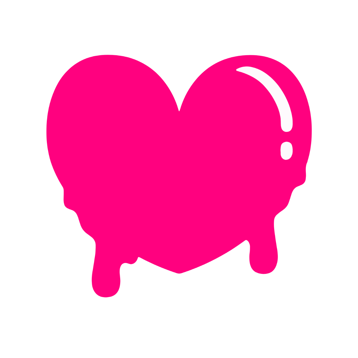 Free Neon Pink Heart Clipart Template