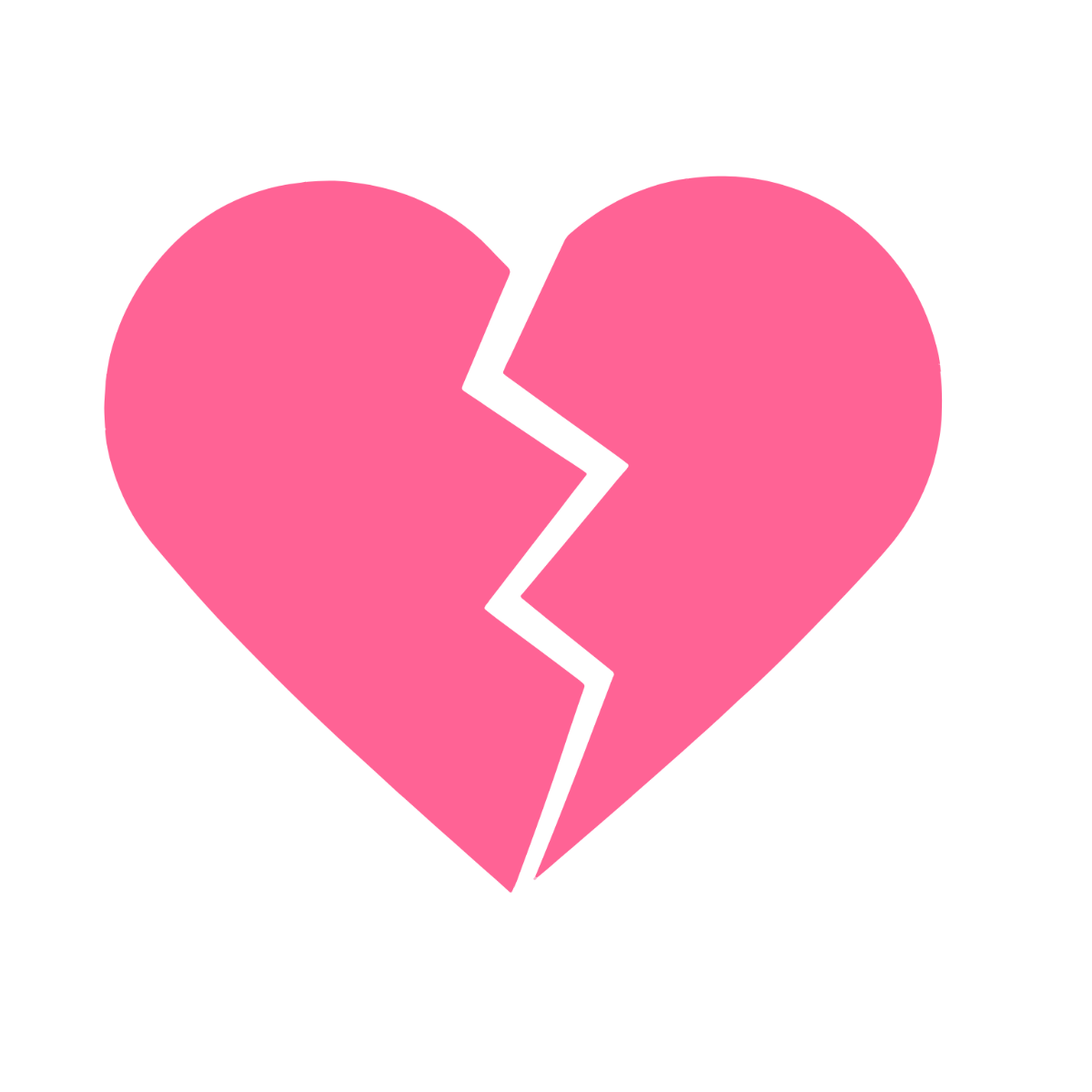 Pink Broken Heart Clipart