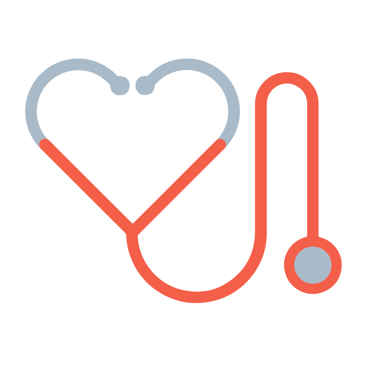 Free Heart Shaped Stethoscope Clipart Template