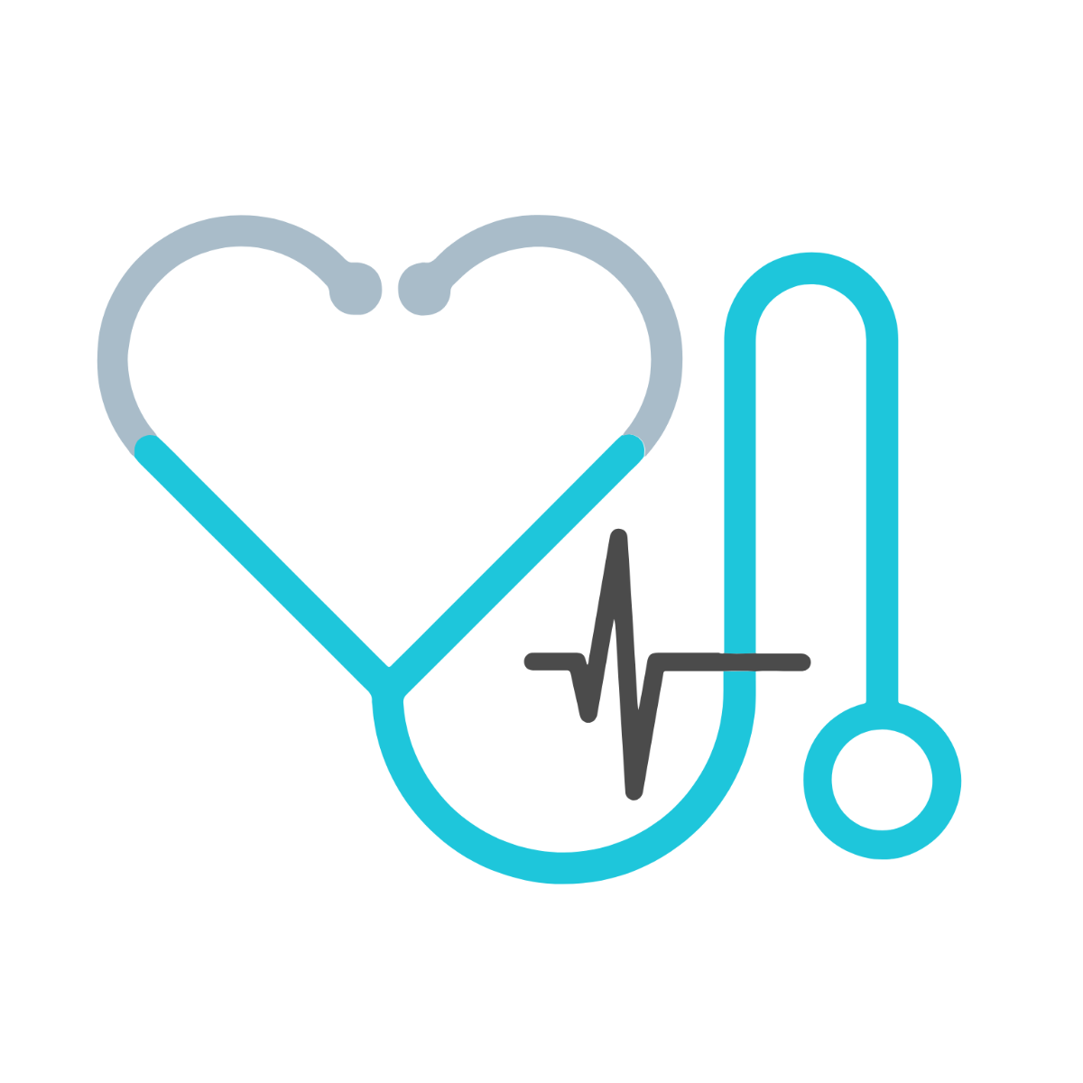 Stethoscope Heartbeat Clipart Template