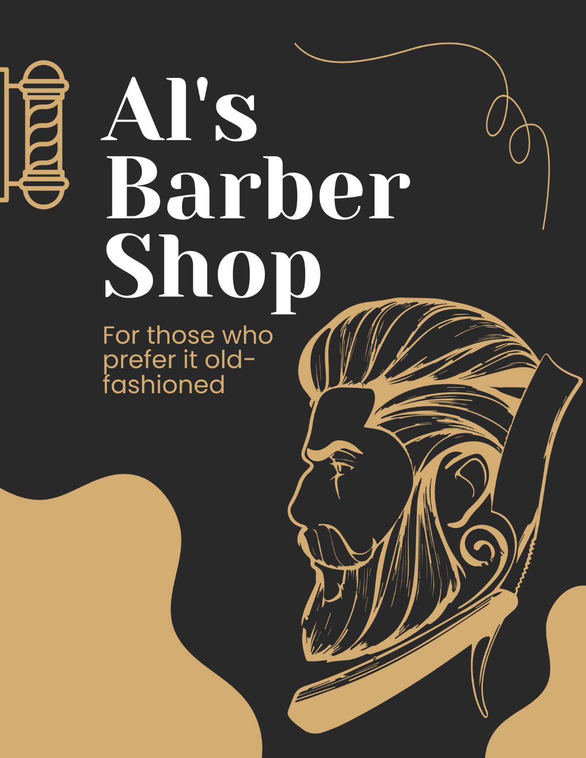 Vintage Barber Shop Flyer Template