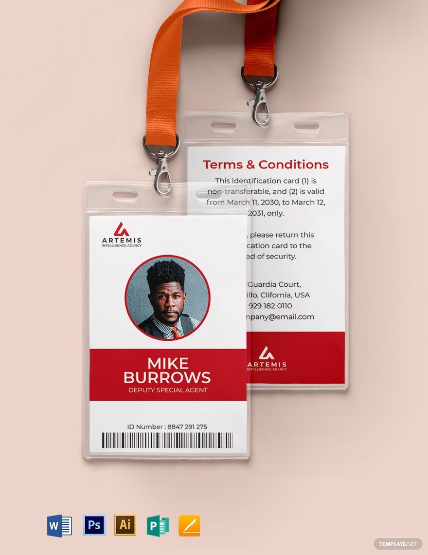 Agent ID Card Template