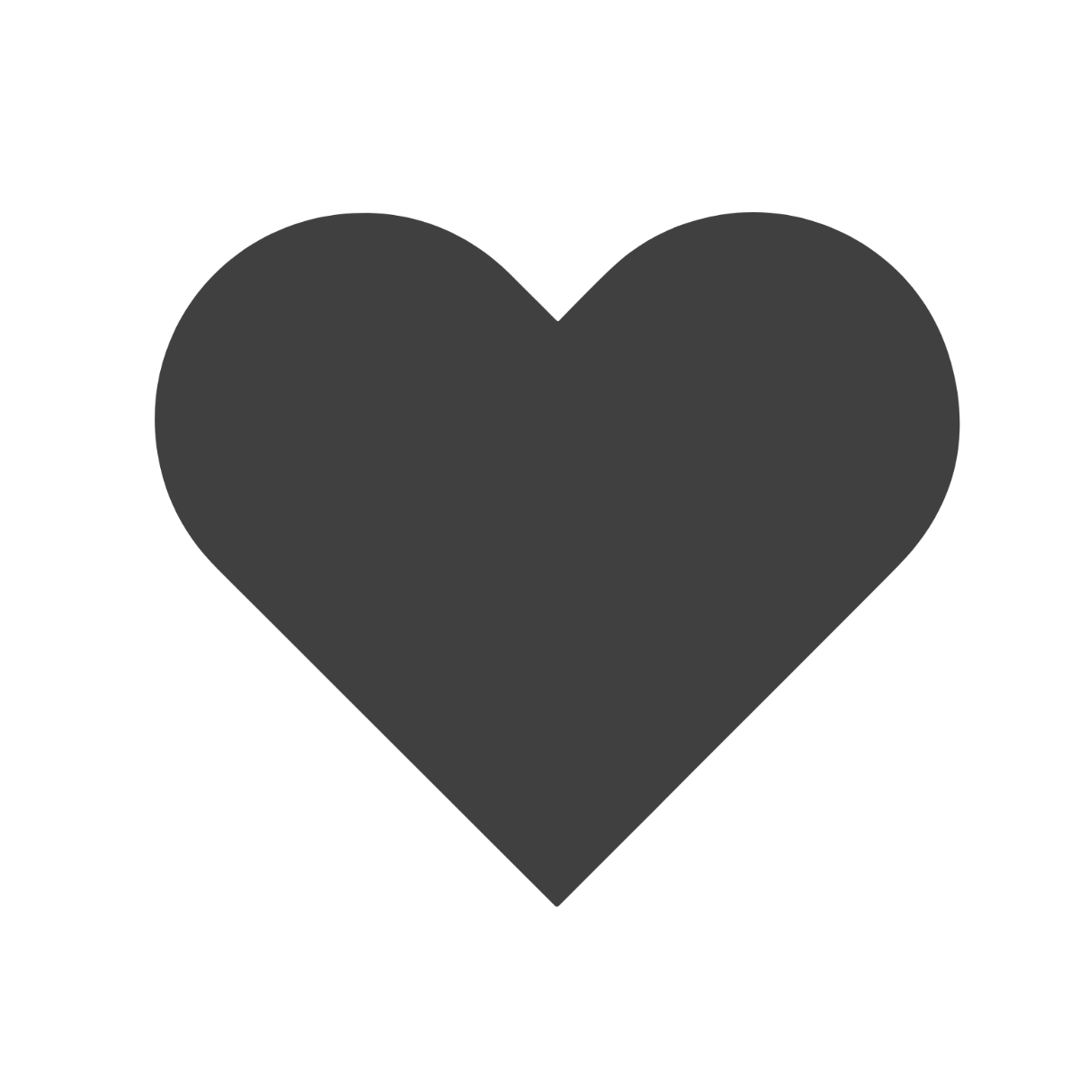 Black Transparent Heart Clipart Template
