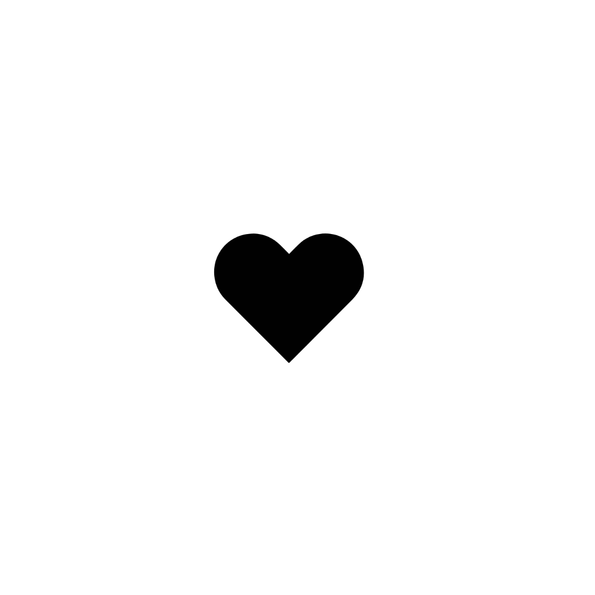 Small Black Heart Clipart Template