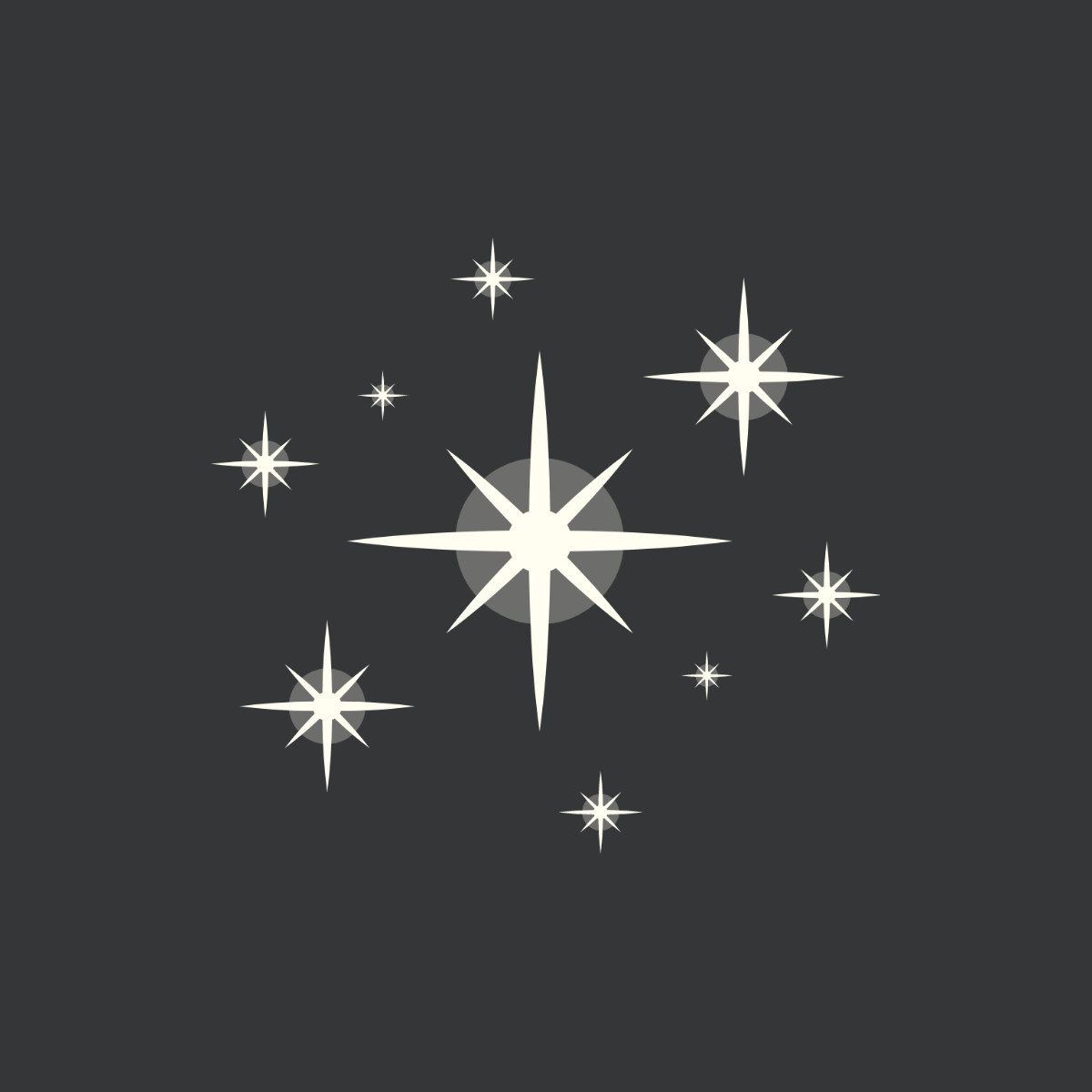 White Sparkle Star Vector Template