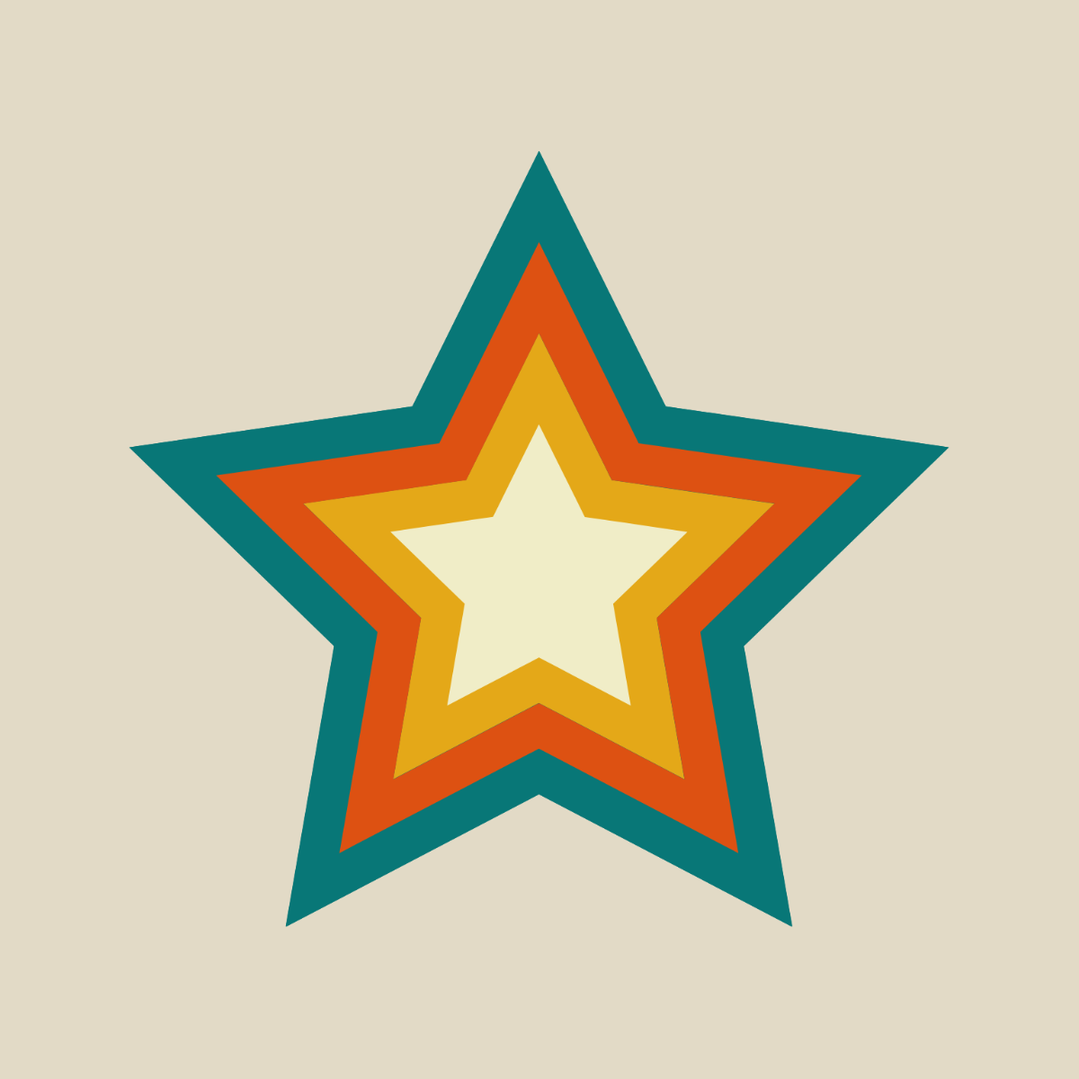 Free Vintage Star Vector Template