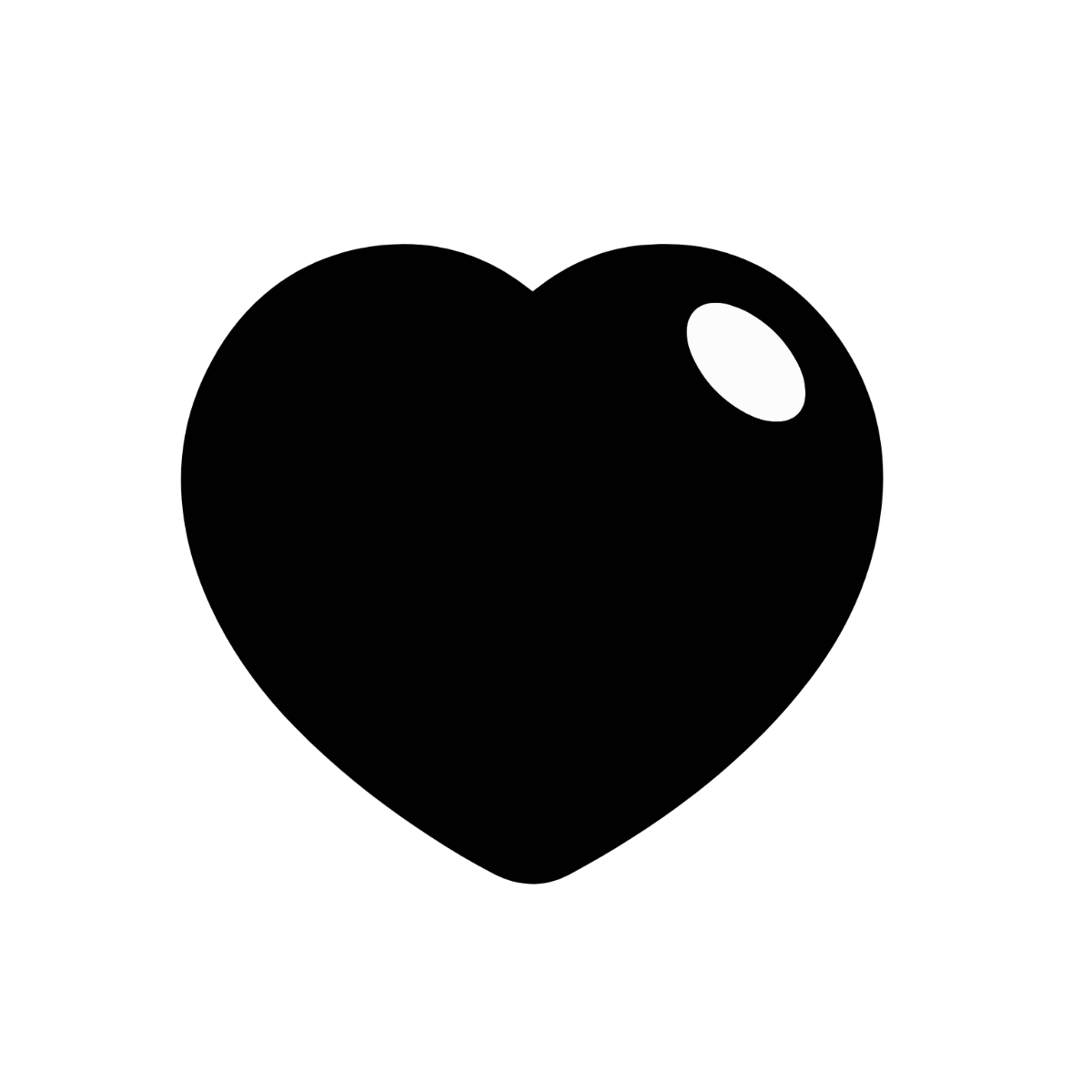 Little Black Heart Clipart Template