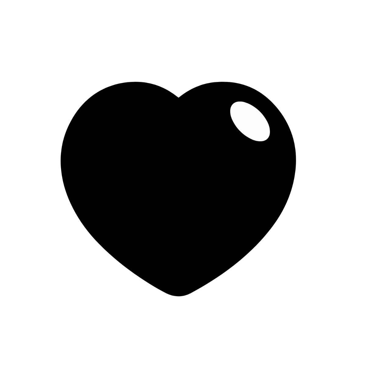 Free Little Black Heart Clipart Template