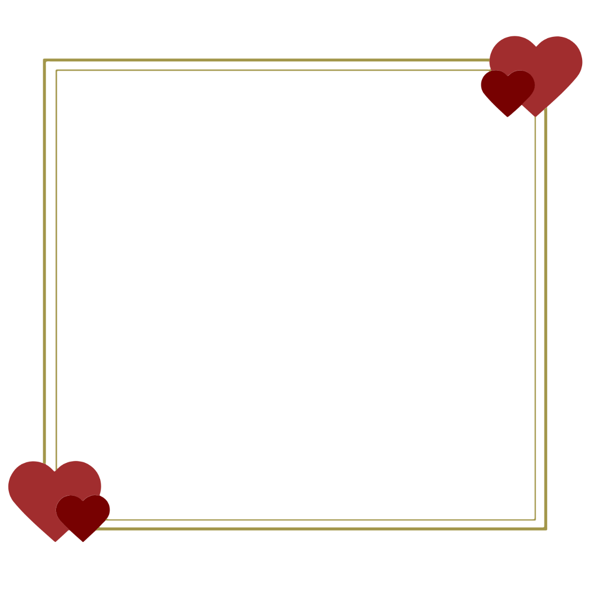 Wedding Heart Border Clipart Template