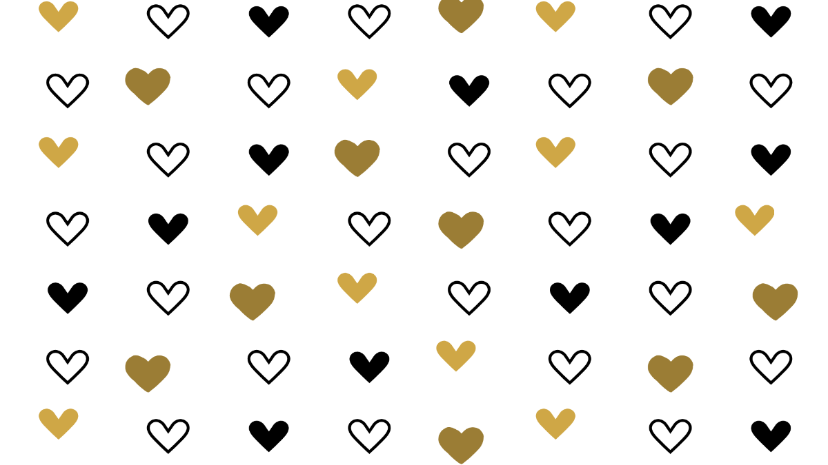 Black and Gold Heart Background Template
