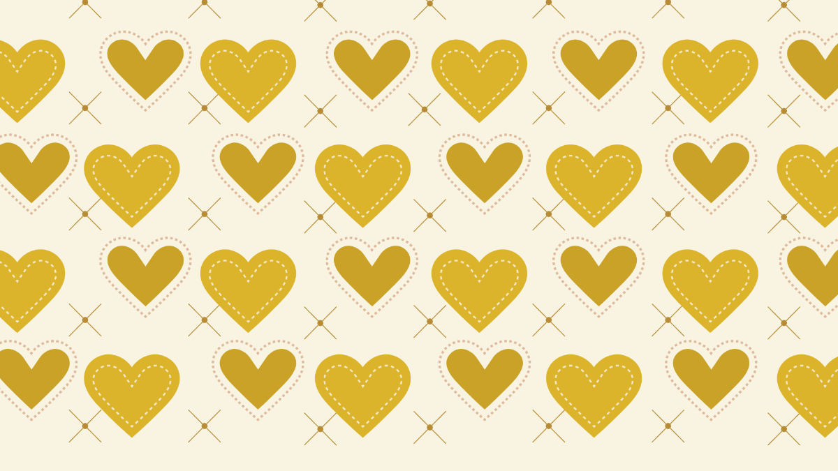 Vintage Gold Heart Background Template