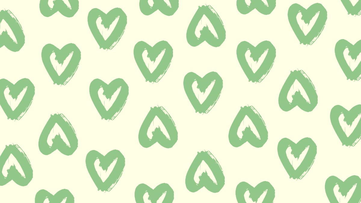 Green Heart Background Template