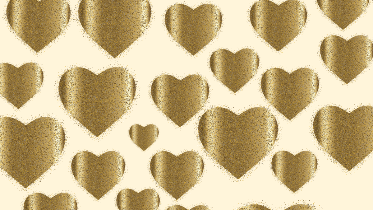 Glitter Heart Background Template