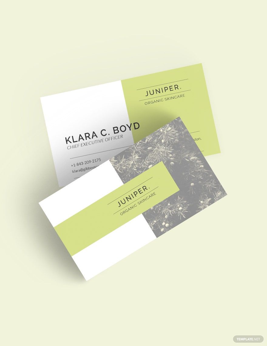 Juniper Business Card Template in Word, Google Docs, Illustrator, PSD, Apple Pages, Publisher