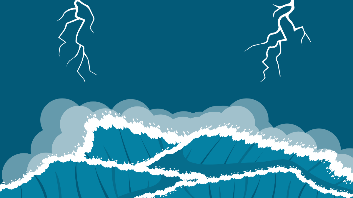 Ocean Storm Background Template
