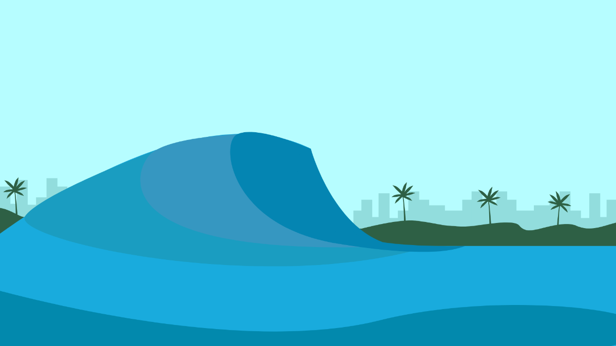 Blue Ocean Wave Background Template