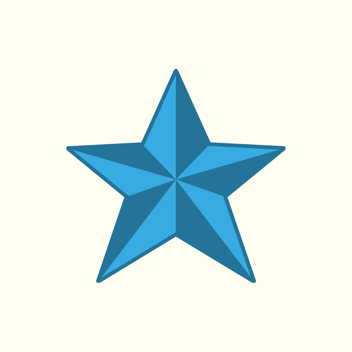Blue Nautical Star Vector Template