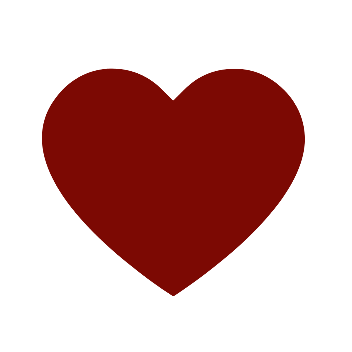 Dark Red Heart Clipart Template