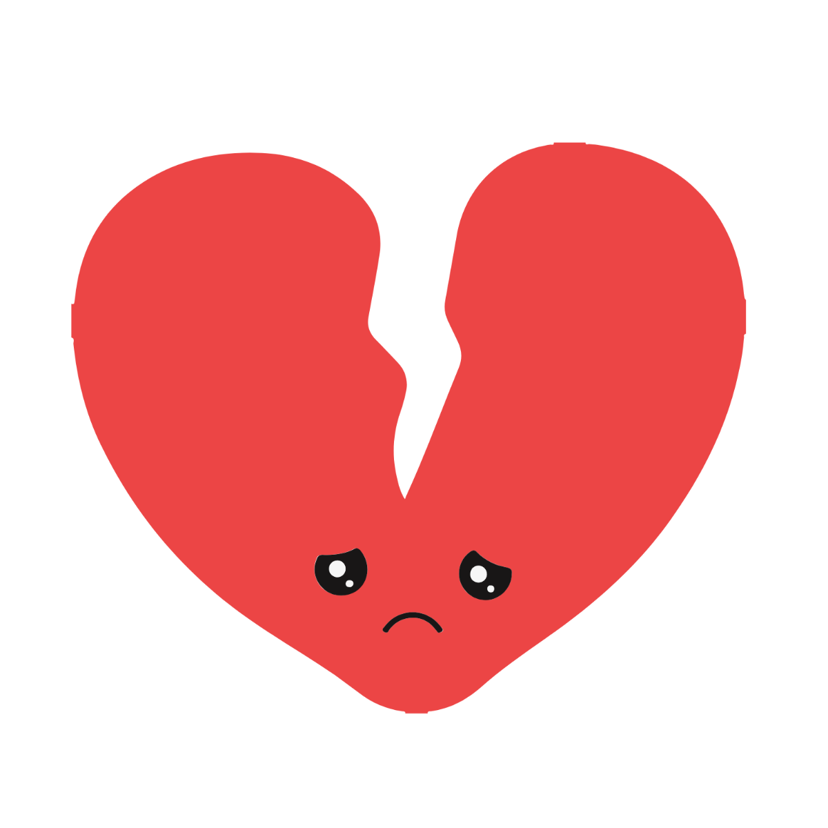 Animated Broken Heart Clipart Template