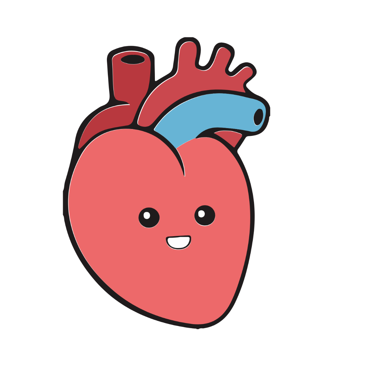 Animated Human Heart Clipart Template